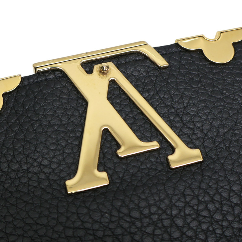 黑色牛皮 Capucines 扣式 長夾 M64551【LOUIS VUITTON LV 路易威登】 M64551-14