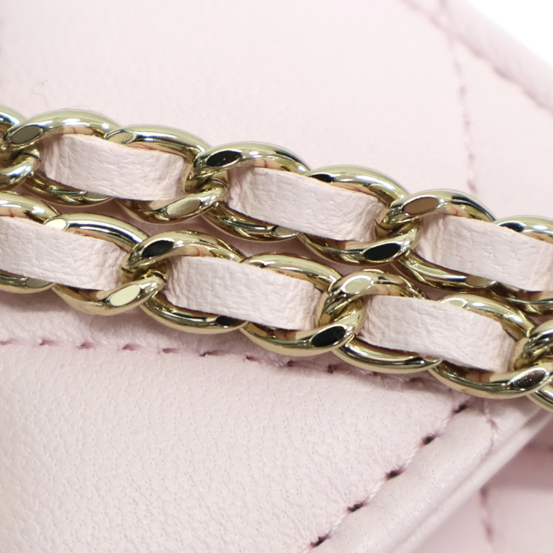 粉色羊皮 鍊帶 肩背包【CHANEL 香奈兒】-17