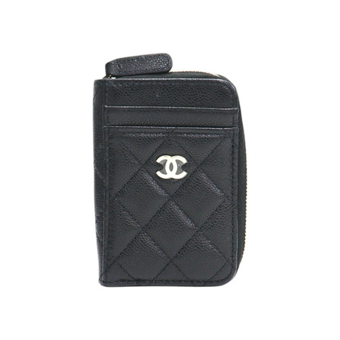 黑色 Caviar牛皮 拉鍊 零錢包 AP1650【CHANEL 香奈兒】 AP1650