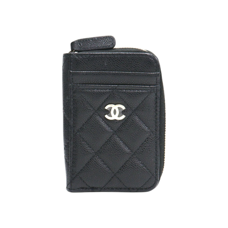 黑色 Caviar牛皮 拉鍊 零錢包 AP1650【CHANEL 香奈兒】 AP1650-0