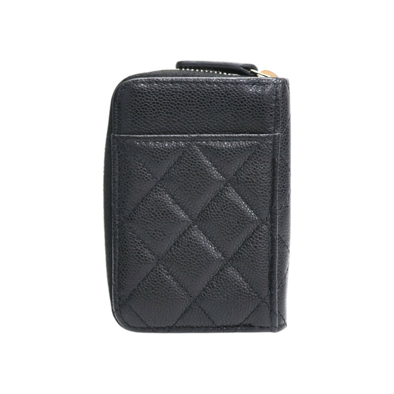 黑色 Caviar牛皮 拉鍊 零錢包 AP1650【CHANEL 香奈兒】 AP1650-1