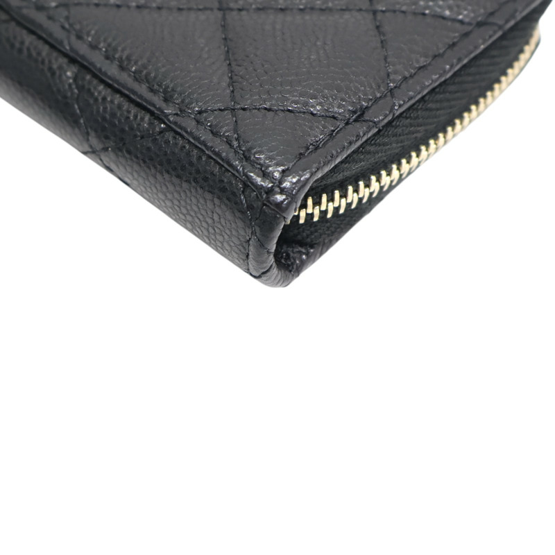 黑色 Caviar牛皮 拉鍊 零錢包 AP1650【CHANEL 香奈兒】 AP1650-8