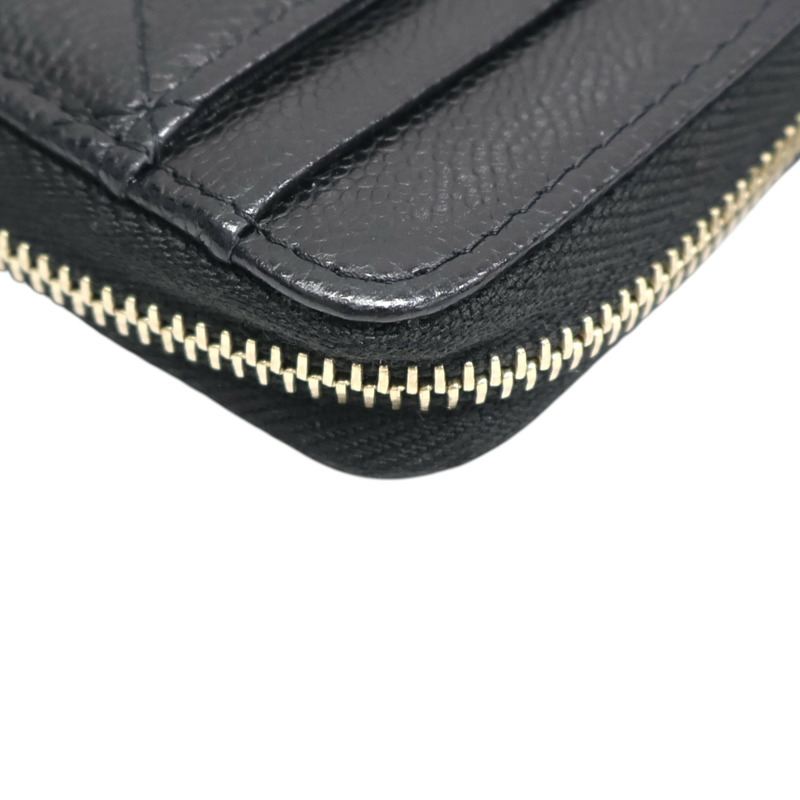 黑色 Caviar牛皮 拉鍊 零錢包 AP1650【CHANEL 香奈兒】 AP1650-10