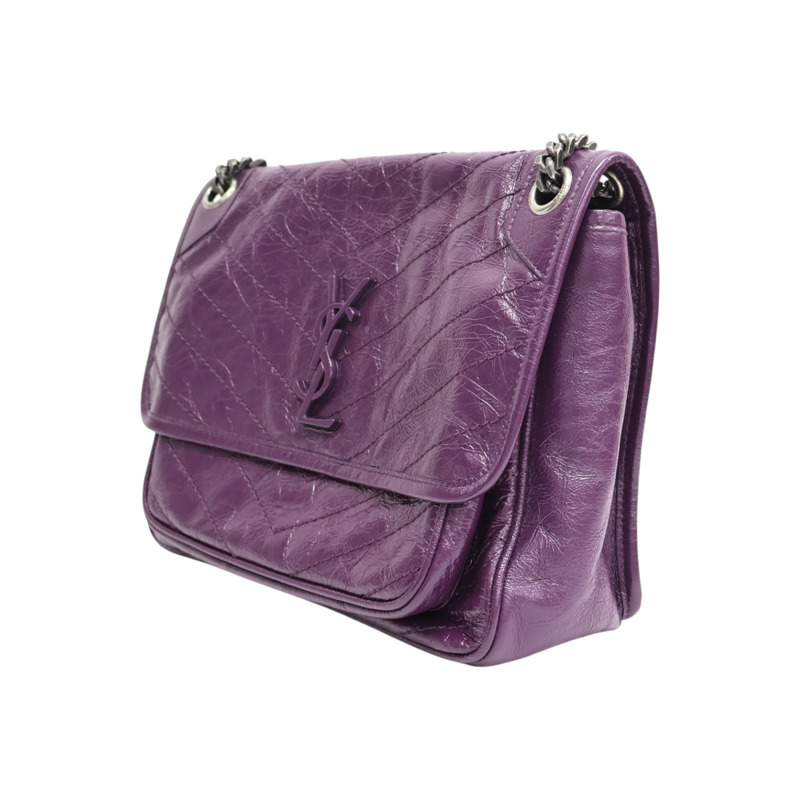 紫色牛皮 Niki Mid 肩背包 498894【SAINT LAURENT YSL 聖羅蘭】 498894-2