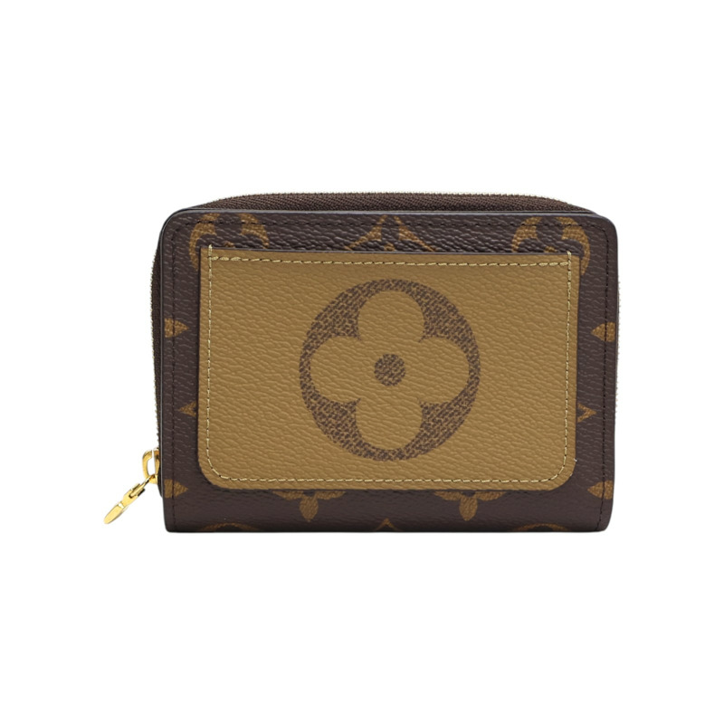 棕色 原花帆布 拉鍊 零錢包 M81461【LOUIS VUITTON LV 路易威登】 M81461-1