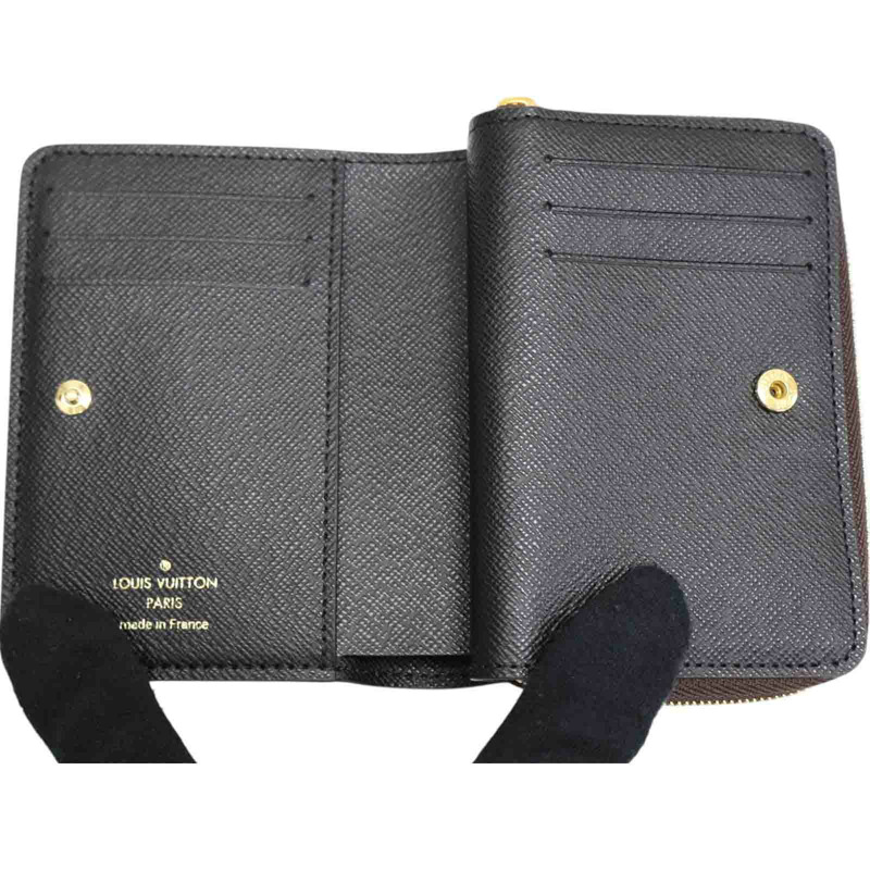 棕色 原花帆布 拉鍊 零錢包 M81461【LOUIS VUITTON LV 路易威登】 M81461-4