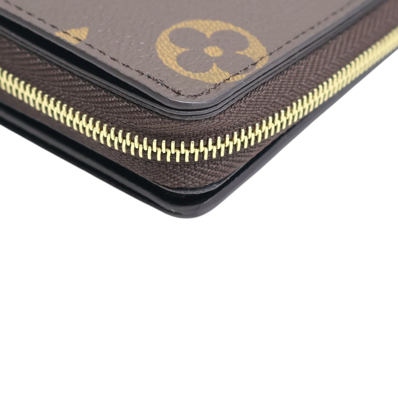棕色 原花帆布 拉鍊 零錢包 M81461【LOUIS VUITTON LV 路易威登】 M81461-14