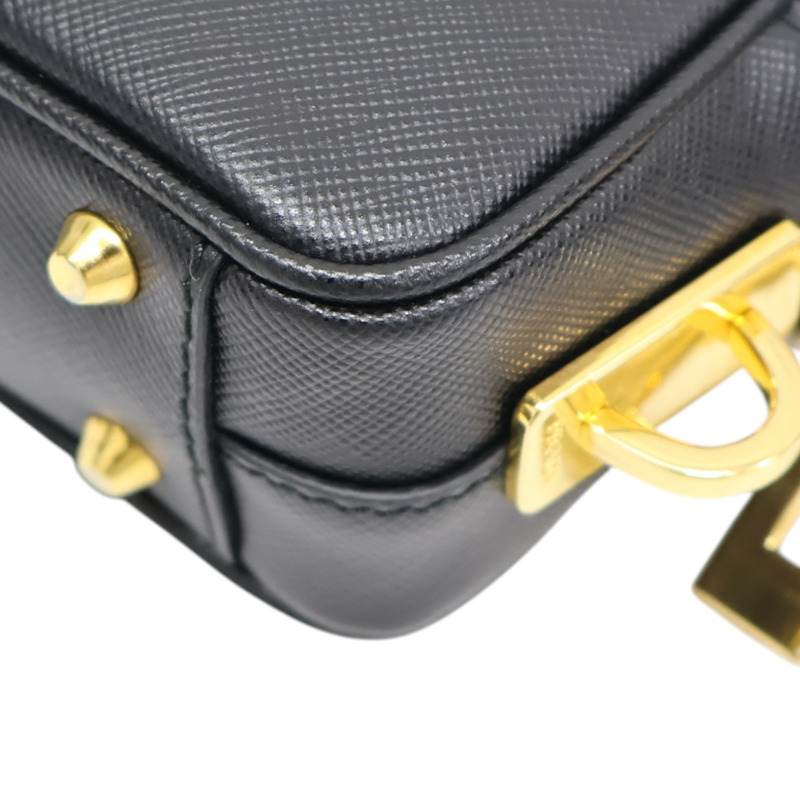 黑色牛皮 Saffiano Lux Mini 肩背包 BL0705【PRADA 普拉達】 BL0705-11