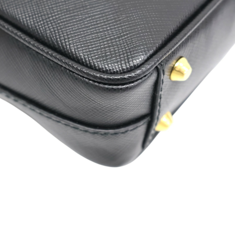 黑色牛皮 Saffiano Lux Mini 肩背包 BL0705【PRADA 普拉達】 BL0705-12