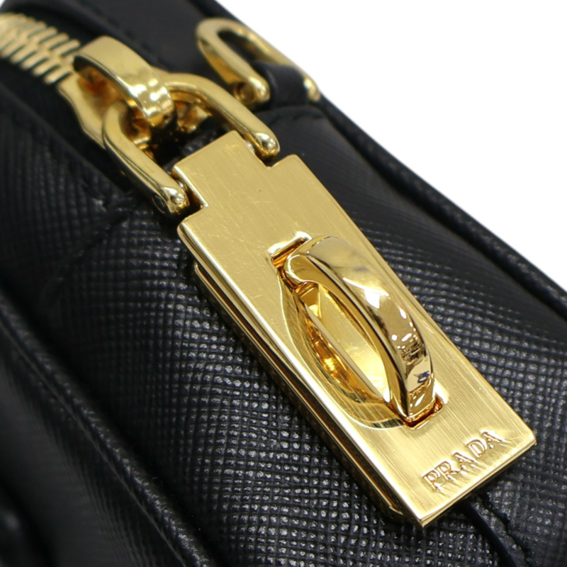 黑色牛皮 Saffiano Lux Mini 肩背包 BL0705【PRADA 普拉達】 BL0705-14