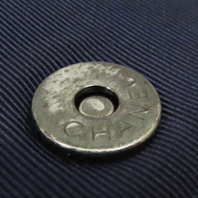 藍色 羊皮 黑色 牛皮 鍊帶肩背包 銀扣 無卡【CHANEL 香奈兒】 A93013-17