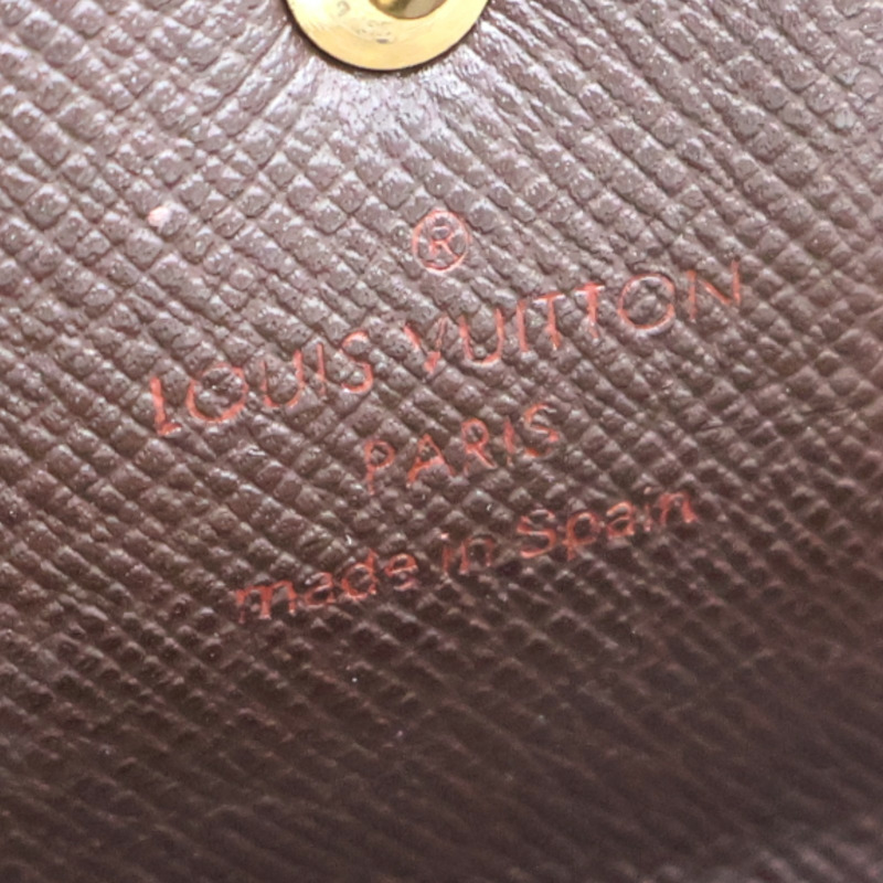 棕色 棋盤格帆布 Porte Monnaie Credit 扣式 長夾 N61725【LOUIS VUITTON LV 路易威登】 N61725-6