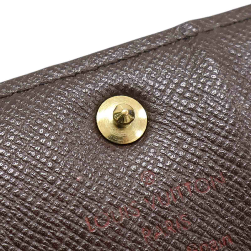 棕色 棋盤格帆布 Porte Monnaie Credit 扣式 長夾 N61725【LOUIS VUITTON LV 路易威登】 N61725-14