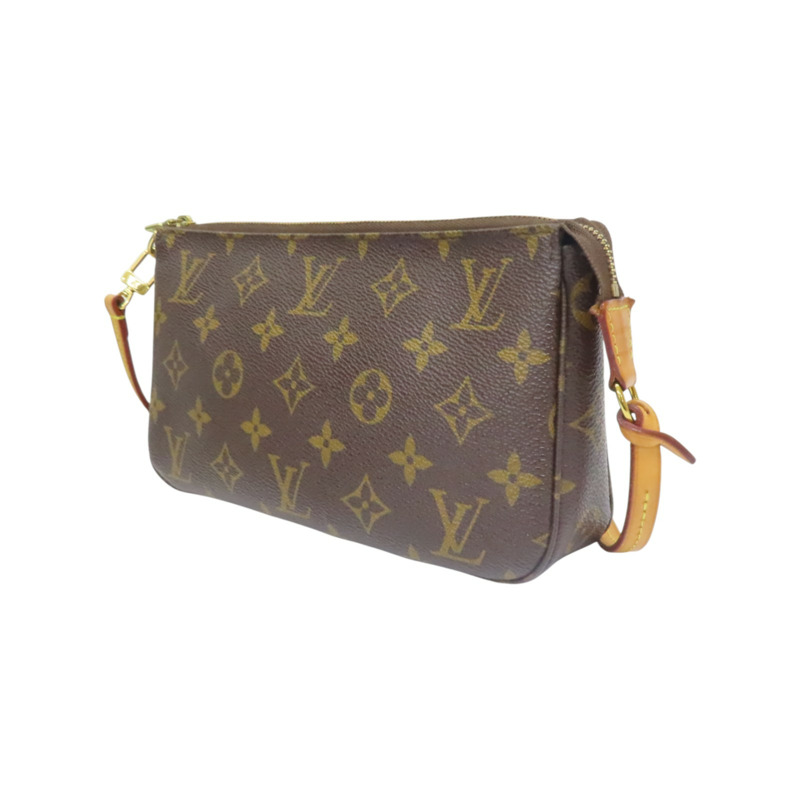 棕色 原花帆布  Pochette Accessoires 肩背包 M51980【LOUIS VUITTON LV 路易威登】 M51980-2