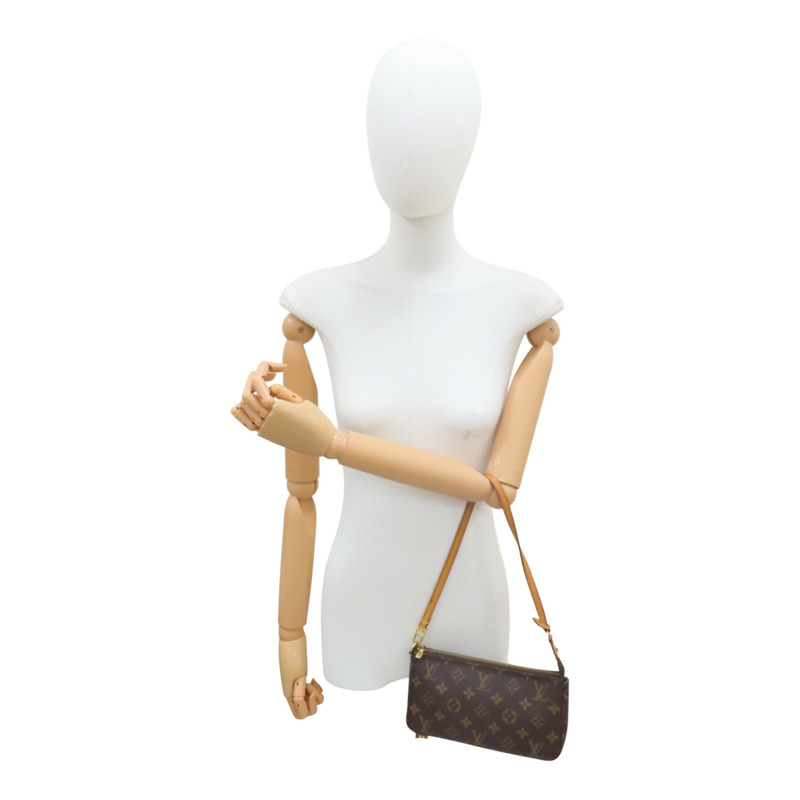 棕色 原花帆布  Pochette Accessoires 肩背包 M51980【LOUIS VUITTON LV 路易威登】 M51980-9