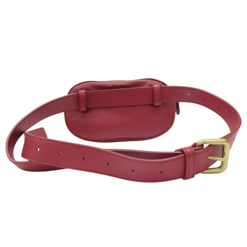 紅色 編織羊皮 腰包【BOTTEGA VENETA BV 寶緹嘉】-1