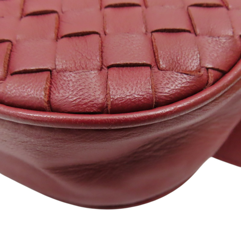 紅色 編織羊皮 腰包【BOTTEGA VENETA BV 寶緹嘉】-11