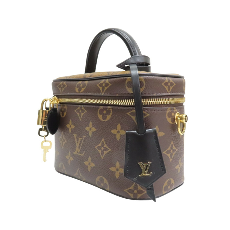 棕色 原花帆布 Vanity PM 兩用包【LOUIS VUITTON LV 路易威登】 M45165-2