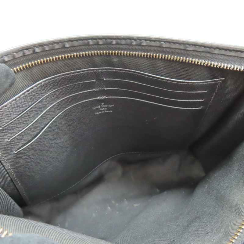 灰色 原花 Eclipse帆布 Pochette Voyage MM 手拿包【LOUIS VUITTON LV 路易威登】 M61692-4