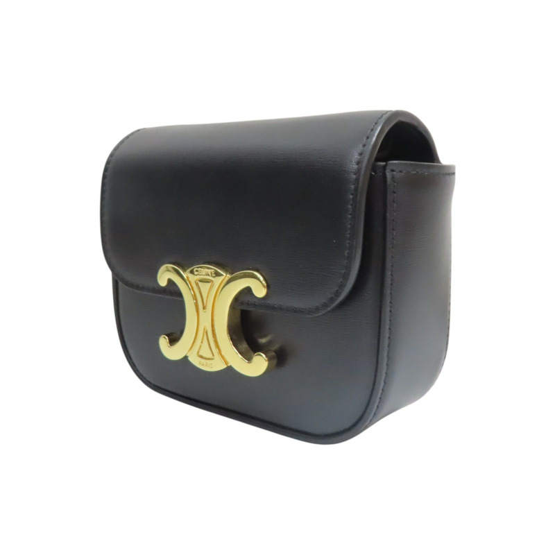 黑色 牛皮  Mini Cloude 肩背包【CELINE 賽琳】 101513DPV.38NO-2