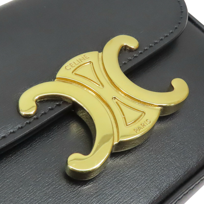 黑色 牛皮  Mini Cloude 肩背包【CELINE 賽琳】 101513DPV.38NO-7