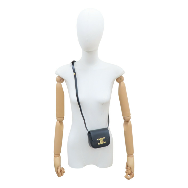 黑色 牛皮  Mini Cloude 肩背包【CELINE 賽琳】 101513DPV.38NO-8