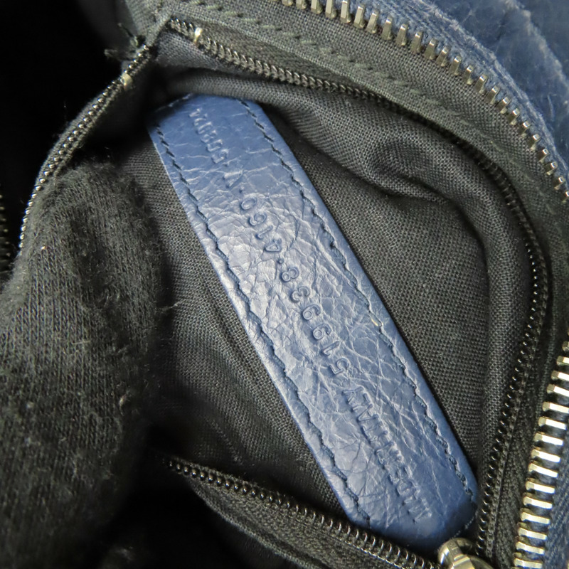 深藍色 牛皮 Mini City 肩背包【Balenciaga 巴黎世家】 309544-9