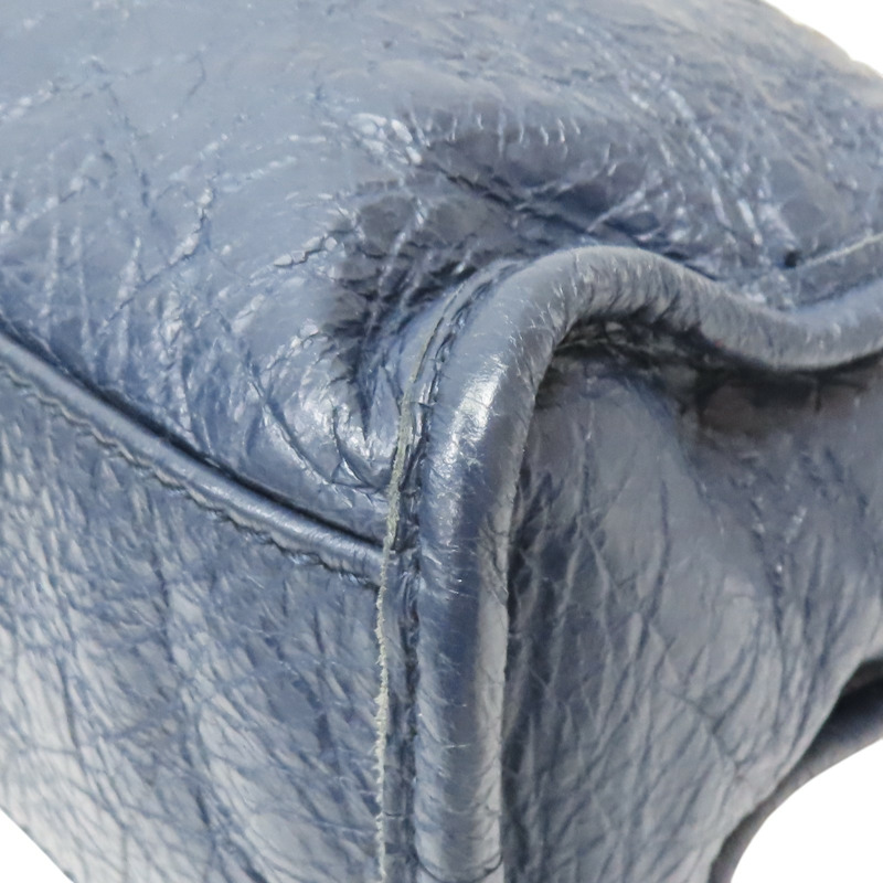 深藍色 牛皮 Mini City 肩背包【Balenciaga 巴黎世家】 309544-14