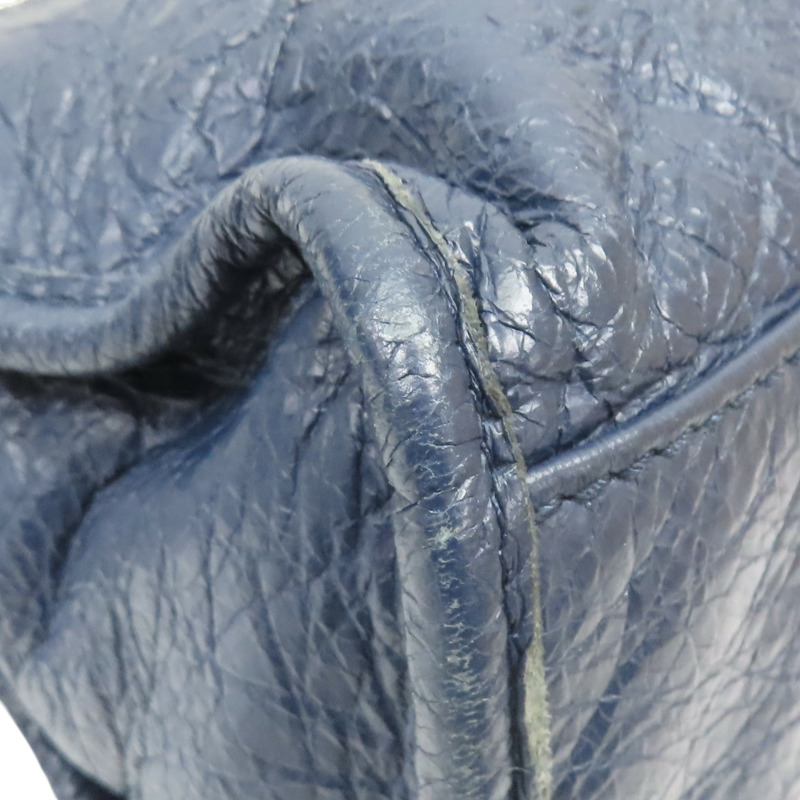 深藍色 牛皮 Mini City 肩背包【Balenciaga 巴黎世家】 309544-15