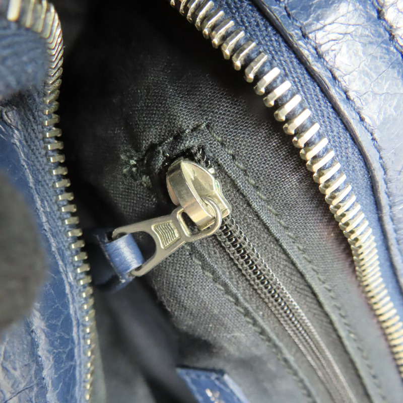 深藍色 牛皮 Mini City 肩背包【Balenciaga 巴黎世家】 309544-18