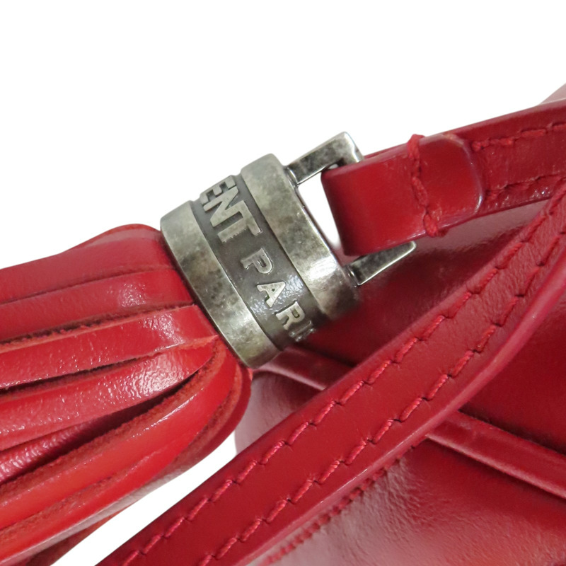 紅色 山行紋 牛皮 Lou Mediun 肩背包【SAINT LAURENT YSL 聖羅蘭 】 520534-11