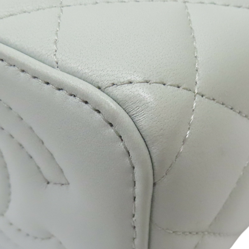 淡藍色 菱格紋羊皮 Mini Vanity Case 肩背包【CHANEL 香奈兒】 AP3300-12