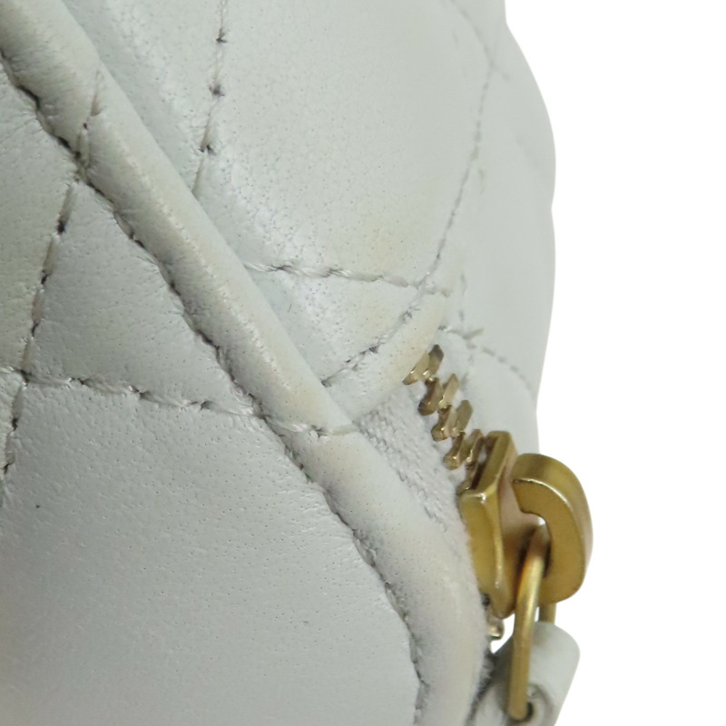 淡藍色 菱格紋羊皮 Mini Vanity Case 肩背包【CHANEL 香奈兒】 AP3300-17