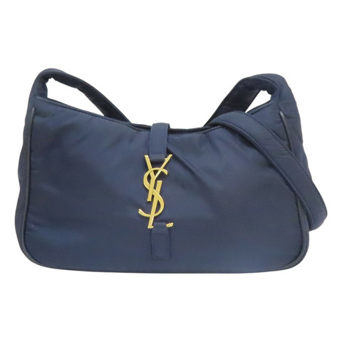 深藍色 尼龍 肩背包【SAINT LAURENT YSL 聖羅蘭 】 GUE733294