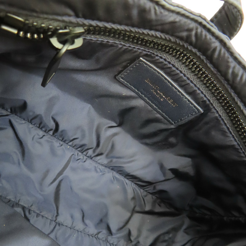 深藍色 尼龍 肩背包【SAINT LAURENT YSL 聖羅蘭 】 GUE733294-4