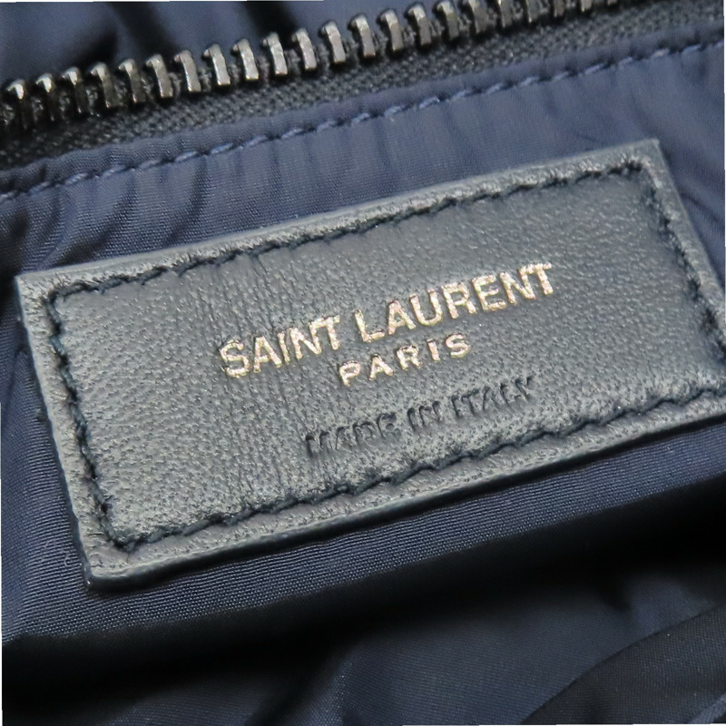 深藍色 尼龍 肩背包【SAINT LAURENT YSL 聖羅蘭 】 GUE733294-7