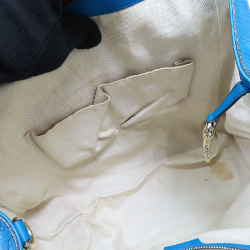 藍色牛皮 流蘇 Soho 肩背包 金扣【GUCCI 古馳】 282309-5