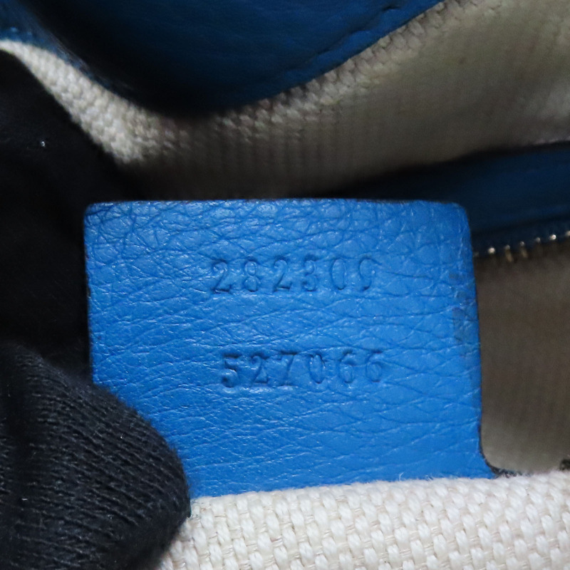 藍色牛皮 流蘇 Soho 肩背包 金扣【GUCCI 古馳】 282309-8