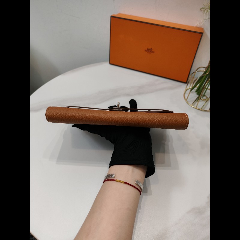 Hermes Kelly Long Wallet 
金棕金扣-6