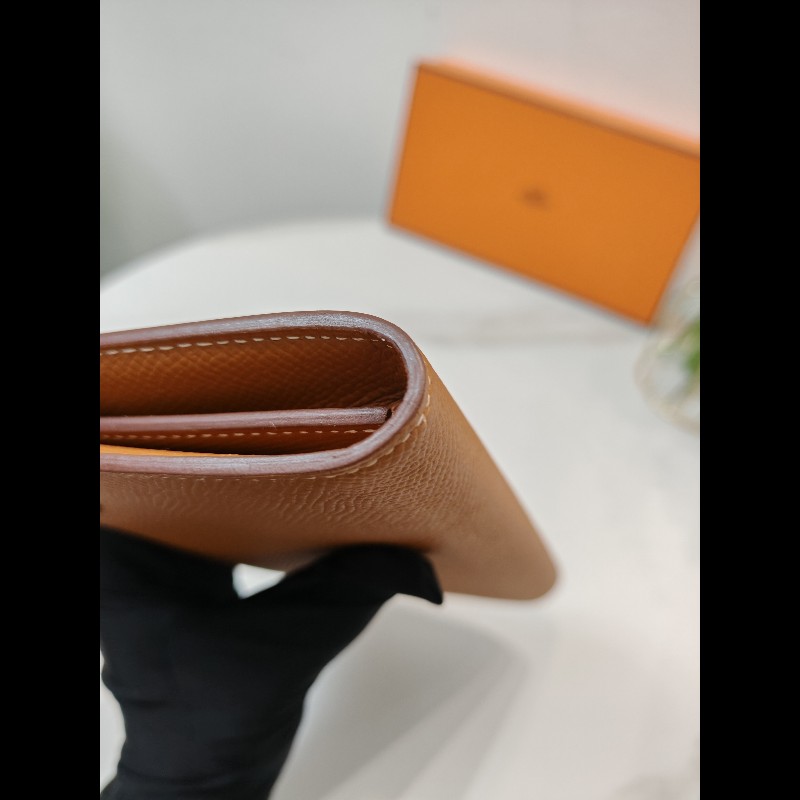 Hermes Kelly Long Wallet 
金棕金扣-8