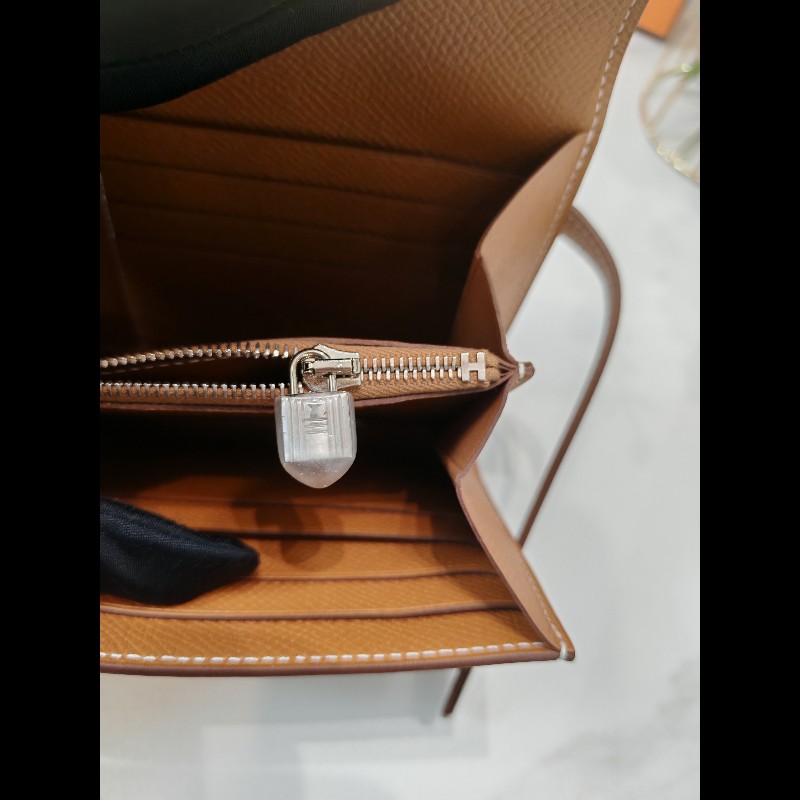 Hermes Kelly Long Wallet 
金棕金扣-14