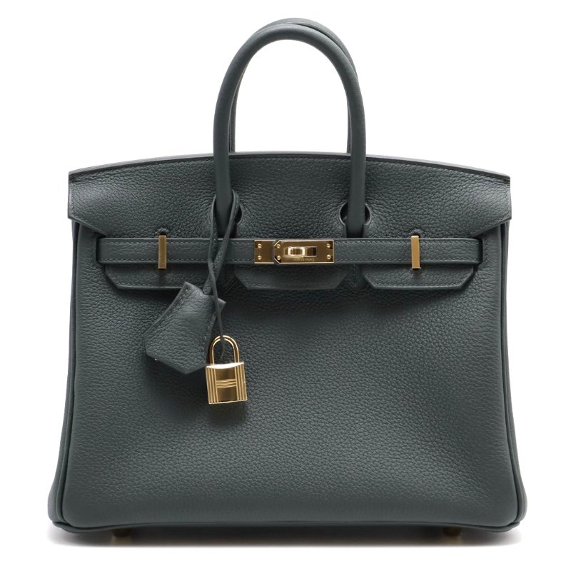 HERMES Birkin 25 -  灰綠香檳金-0