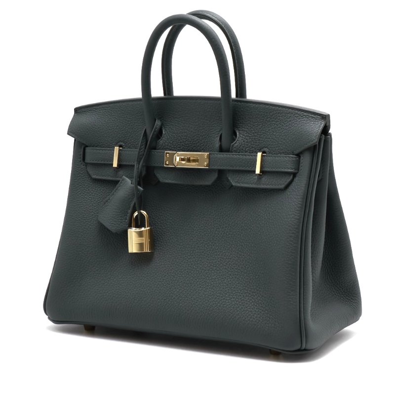 HERMES Birkin 25 -  灰綠香檳金-6
