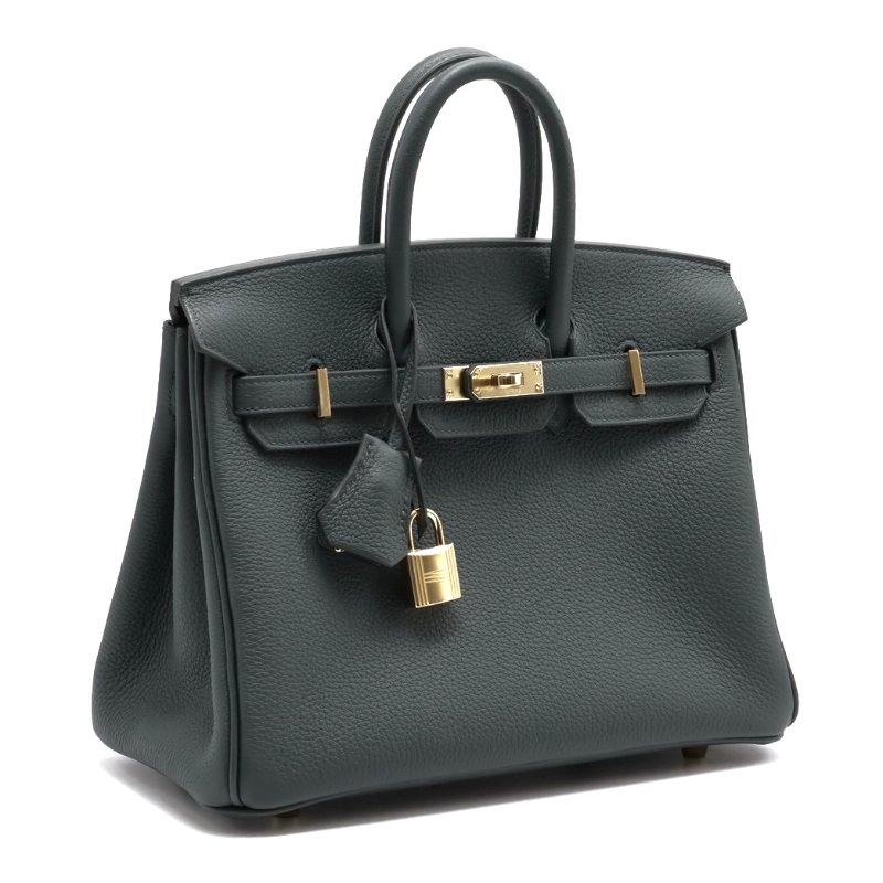 HERMES Birkin 25 -  灰綠香檳金-7