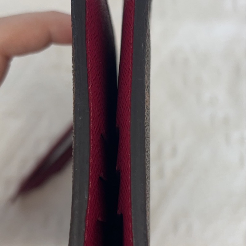 Louis Vuitton LV Adele ❤️經典花紋雙拉鍊扣式長夾.#發財夾#紫紅#原廠盒#購證-5