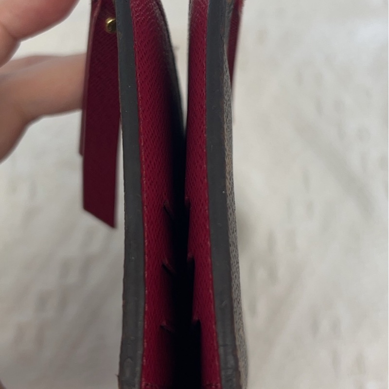 Louis Vuitton LV Adele ❤️經典花紋雙拉鍊扣式長夾.#發財夾#紫紅#原廠盒#購證-13