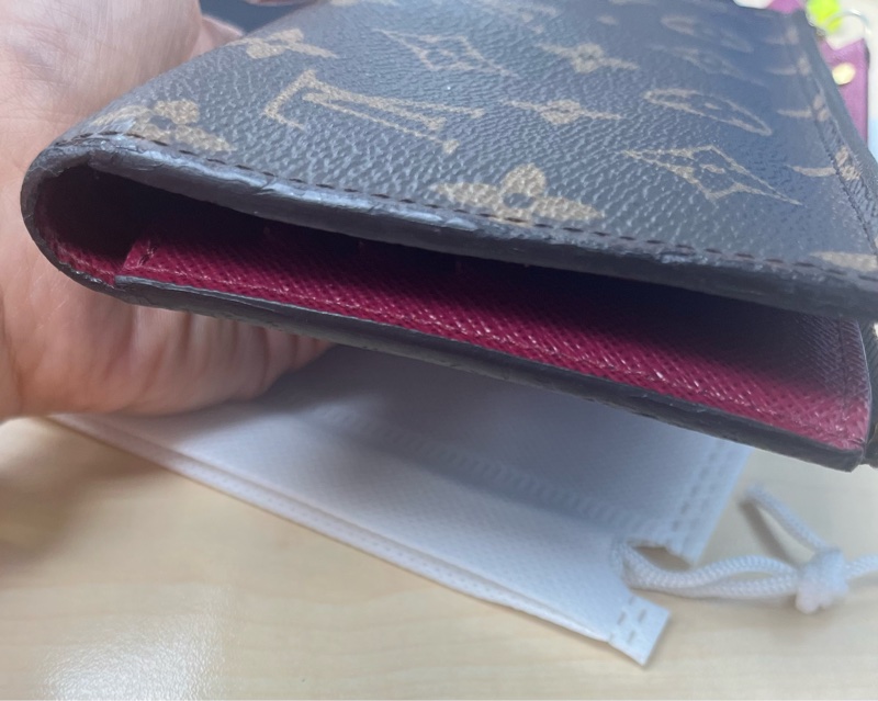 Louis Vuitton LV Adele ❤️經典花紋雙拉鍊扣式長夾.#發財夾#紫紅#原廠盒#購證-22