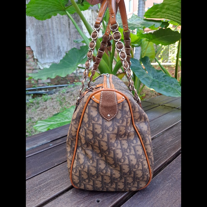 Dior vintage 蝴蝶結 愛心鎖頭手提包-3