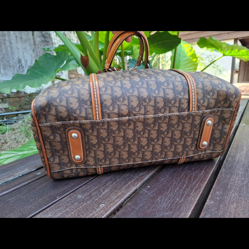 Dior vintage 蝴蝶結 愛心鎖頭手提包-4