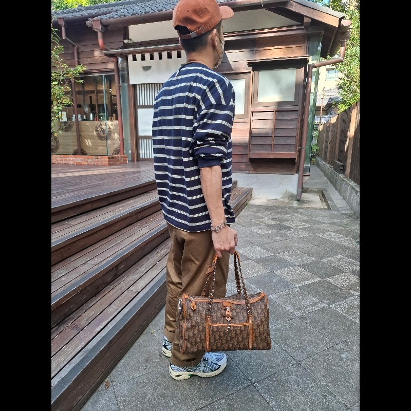 Dior vintage 蝴蝶結 愛心鎖頭手提包-12